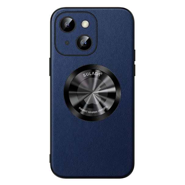 Sulada Zhenpi Series Leather MagSafe Magnetic Phone Case - For iPhone 14 Plus - mosaccessories